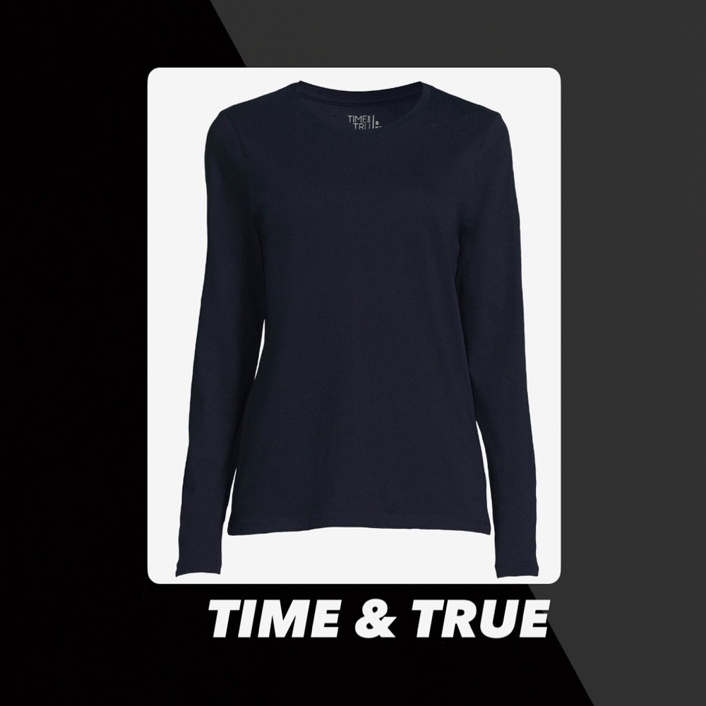 EUC Time And Tru Core Black Long Sleeve Tee